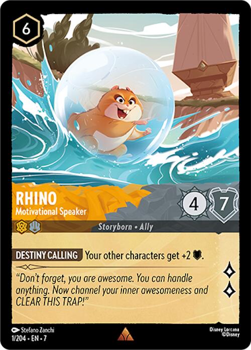 Rhino - Motivational Speaker (1/204) [Archazia's Island] | Boutique FDB TCG