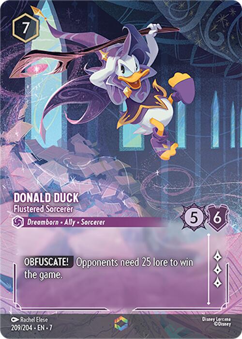 Donald Duck - Flustered Sorcerer (Enchanted) (209/204) [Archazia's Island] | Boutique FDB TCG