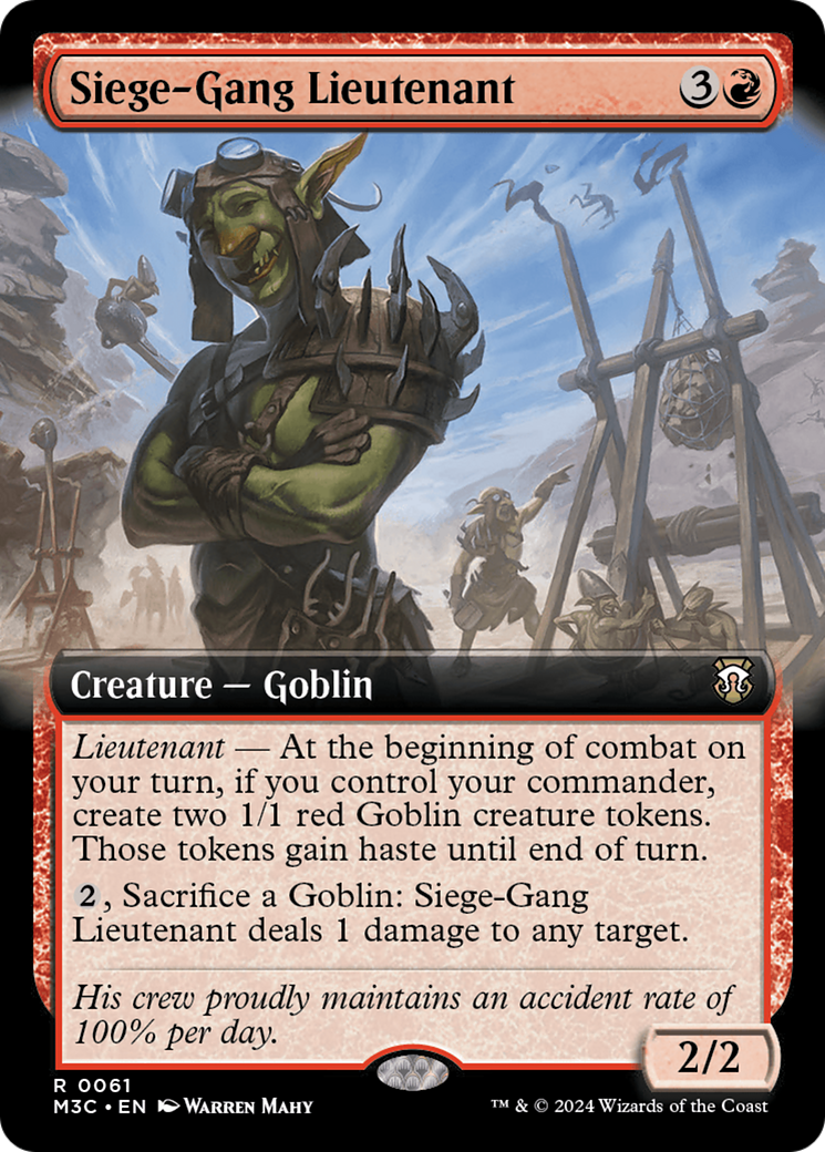 Siege-Gang Lieutenant (Extended Art) [Modern Horizons 3 Commander] | Boutique FDB TCG