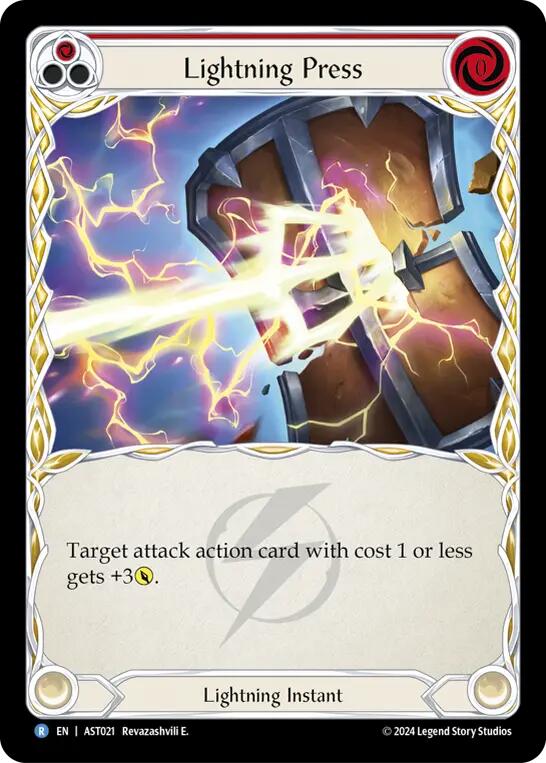 Lightning Press (Red) [AST021] (Armory Deck: Aurora) | Boutique FDB TCG