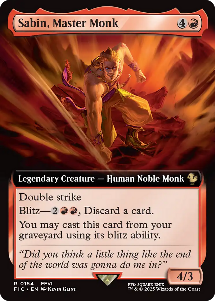 Sabin, Master Monk (Extended Art) [FINAL FANTASY Commander] | Boutique FDB TCG
