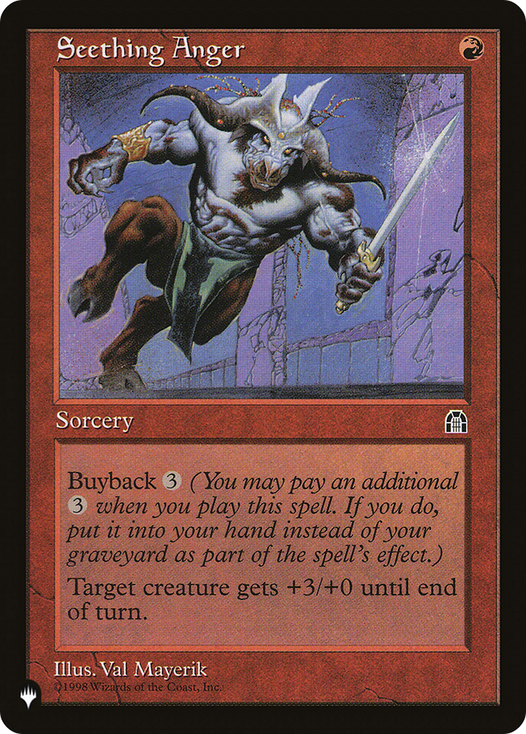 Seething Anger [The List Reprints] | Boutique FDB TCG