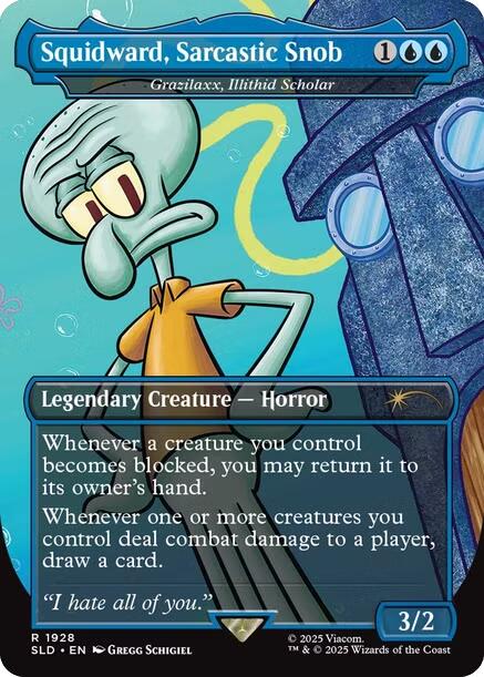 Squidward, Sarcastic Snob - Grazilaxx, Illithid Scholar [Secret Lair Drop Series] | Boutique FDB TCG