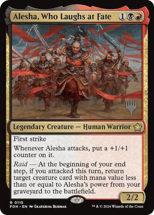 Alesha, Who Laughs at Fate (Promo Pack) [Foundations Promos] | Boutique FDB TCG