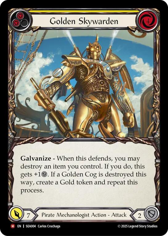 Golden Skywarden [SEA004] (High Seas)  Rainbow Foil | Boutique FDB TCG