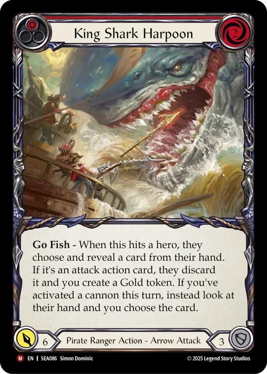 King Shark Harpoon [SEA086] (High Seas)  Rainbow Foil | Boutique FDB TCG
