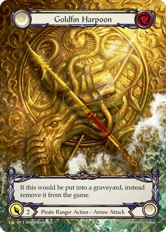 Goldfin Harpoon (Marvel) (Golden) [SEA093] (High Seas)  Cold Foil | Boutique FDB TCG