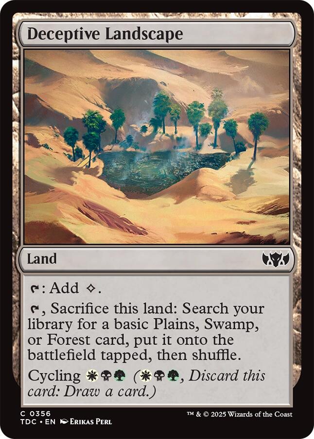 Deceptive Landscape [Tarkir: Dragonstorm Commander] | Boutique FDB TCG