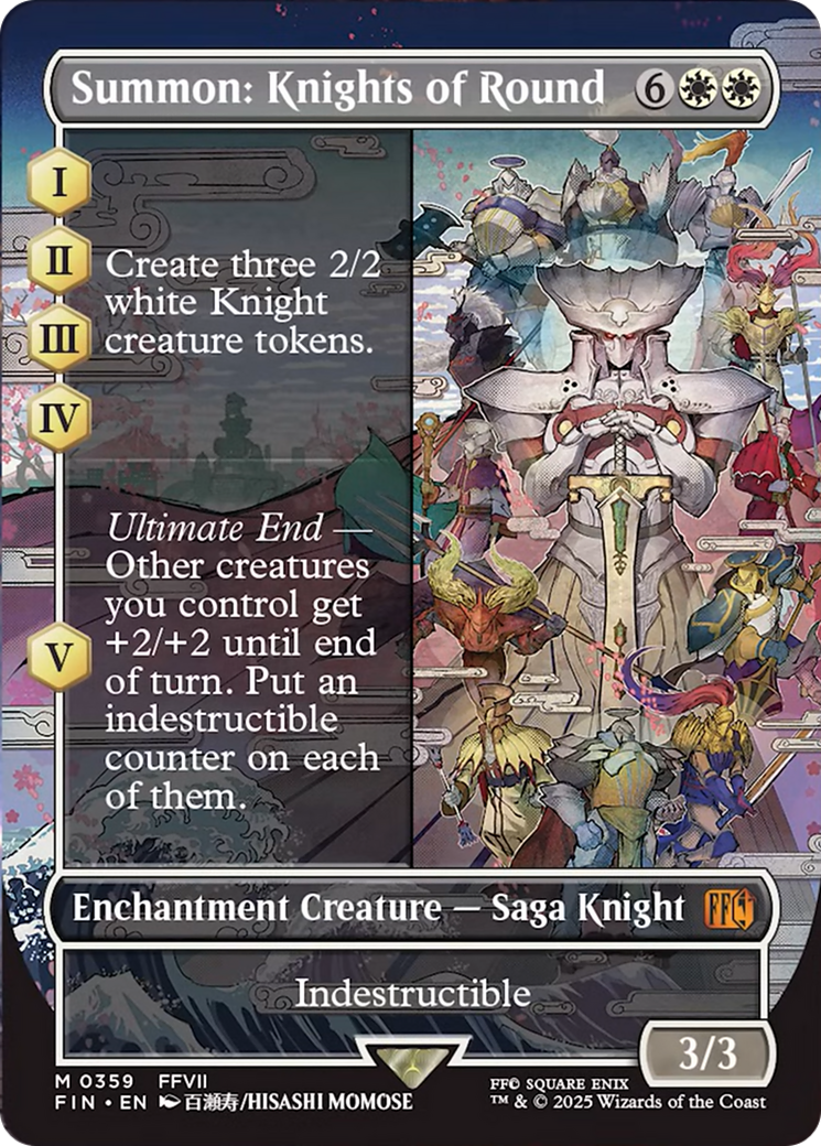 Summon: Knights of Round (Borderless) [FINAL FANTASY] | Boutique FDB TCG