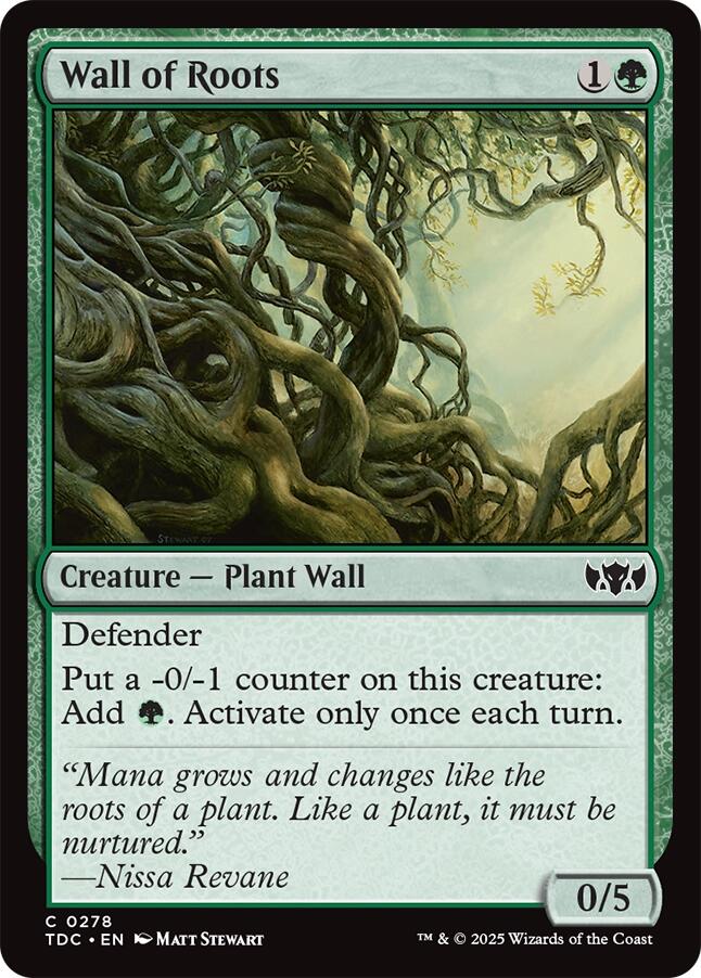Wall of Roots [Tarkir: Dragonstorm Commander] | Boutique FDB TCG