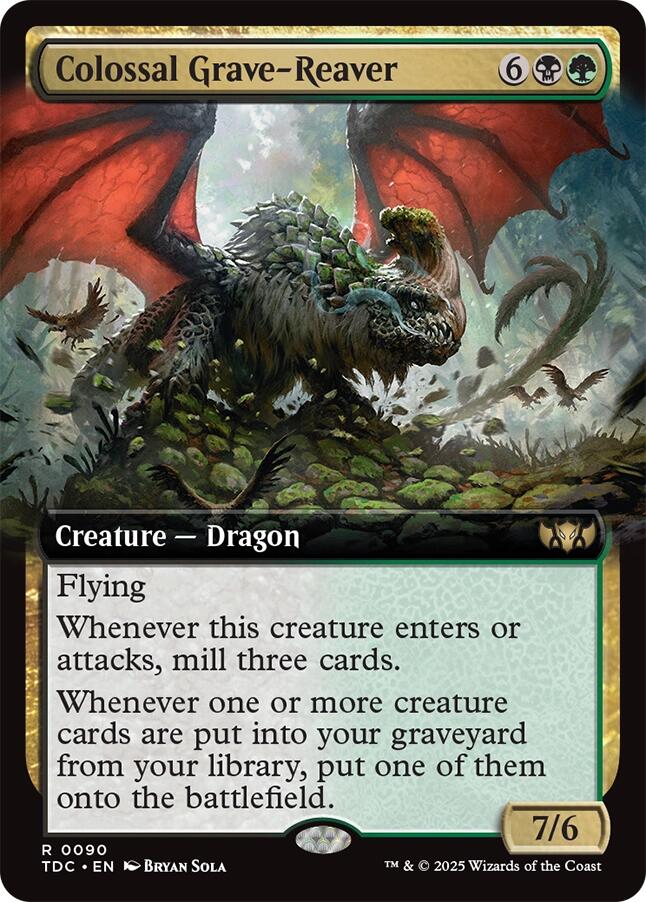 Colossal Grave-Reaver (Extended Art) [Tarkir: Dragonstorm Commander] | Boutique FDB TCG