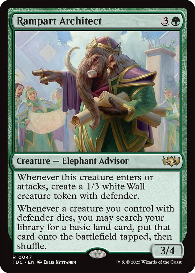 Rampart Architect [Tarkir: Dragonstorm Commander] | Boutique FDB TCG