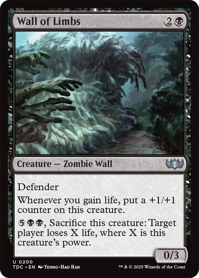 Wall of Limbs [Tarkir: Dragonstorm Commander] | Boutique FDB TCG