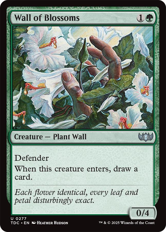 Wall of Blossoms [Tarkir: Dragonstorm Commander] | Boutique FDB TCG