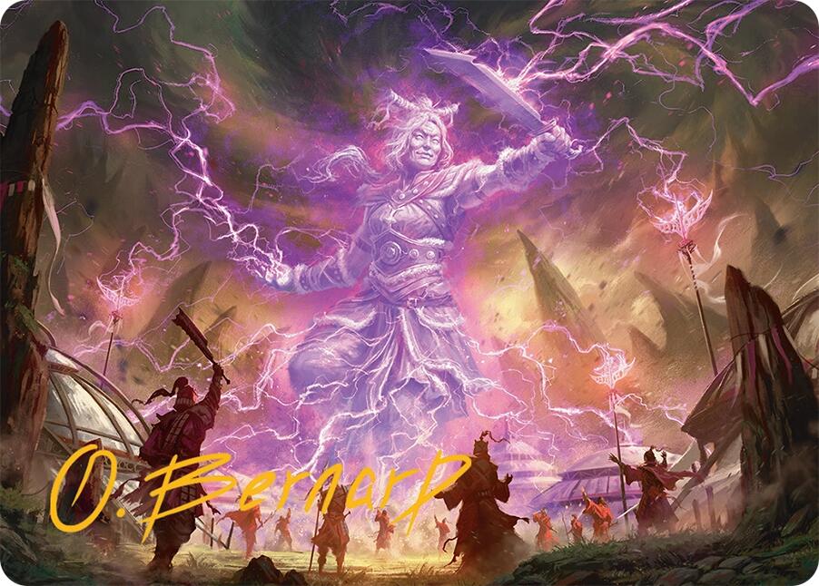 Smile at Death Art Card (4/54) (Gold-Stamped Signature) [Tarkir: Dragonstorm Art Series] | Boutique FDB TCG