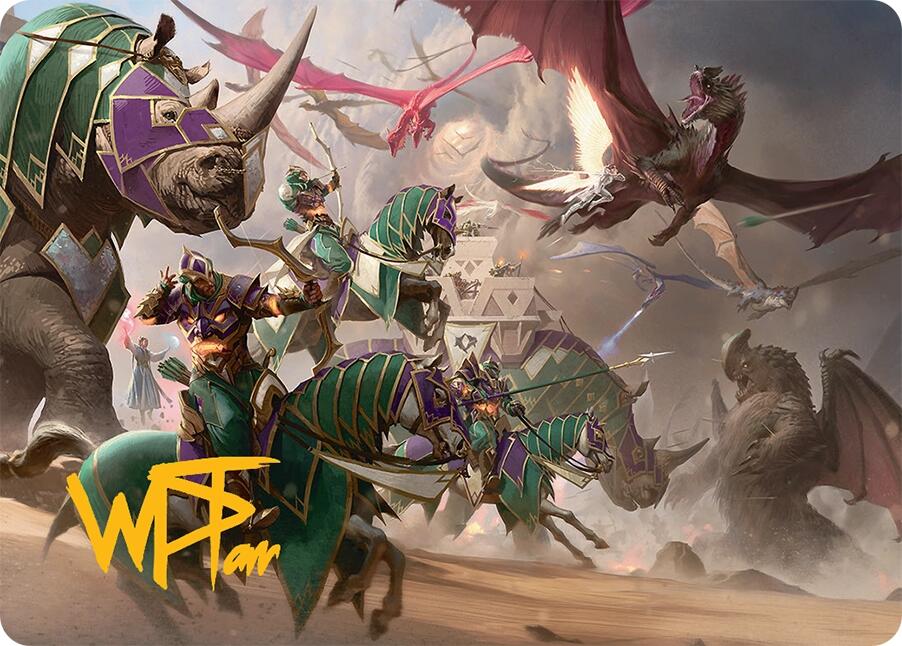United Battlefront Art Card (5/54) (Gold-Stamped Signature) [Tarkir: Dragonstorm Art Series] | Boutique FDB TCG