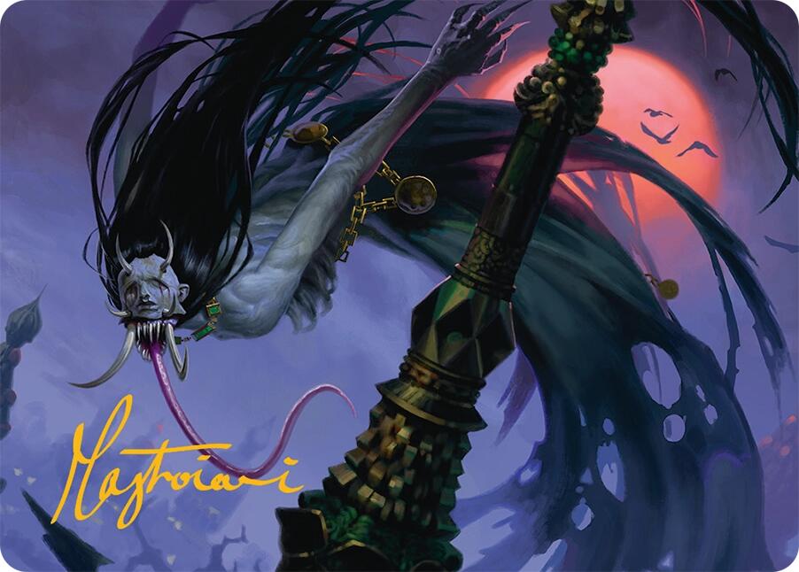 Qarsi Revenant Art Card (12/54) (Gold-Stamped Signature) [Tarkir: Dragonstorm Art Series] | Boutique FDB TCG