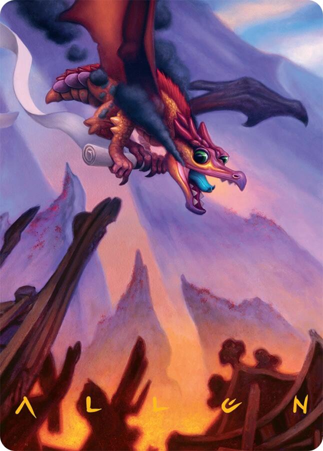 Scavenger Regent Art Card (45/54) (Gold-Stamped Signature) [Tarkir: Dragonstorm Art Series] | Boutique FDB TCG