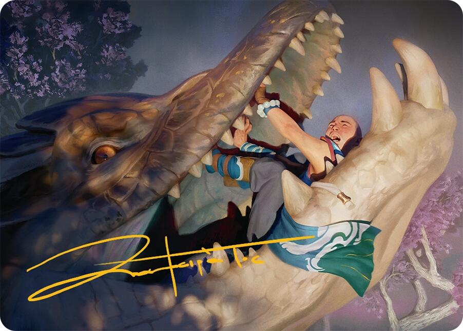 Jaws of Defeat Art Card (53/54) (Gold-Stamped Signature) [Tarkir: Dragonstorm Art Series] | Boutique FDB TCG