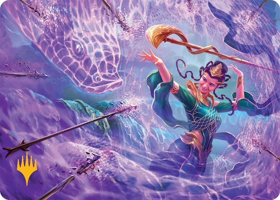 Snakeskin Veil Art Card (19/54) (Gold-Stamped Signature) [Tarkir: Dragonstorm Art Series] | Boutique FDB TCG