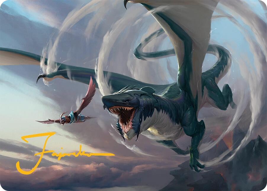 Whirlwing Stormbrood Art Card (27/54) (Gold-Stamped Signature) [Tarkir: Dragonstorm Art Series] | Boutique FDB TCG