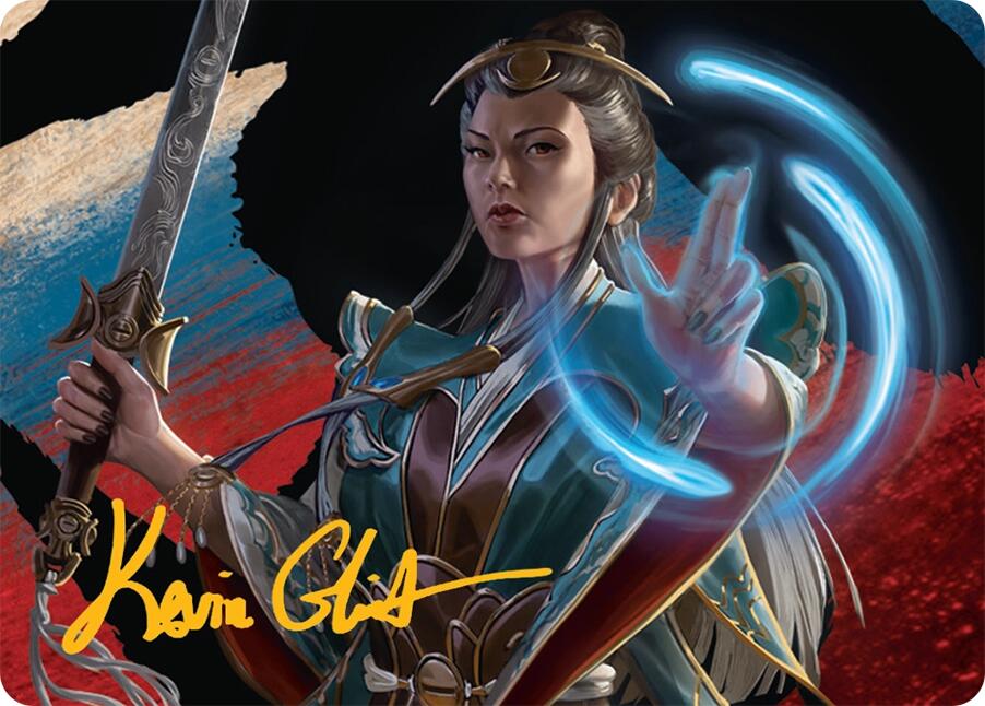 Narset, Jeskai Waymaster Art Card (44/54) (Gold-Stamped Signature) [Tarkir: Dragonstorm Art Series] | Boutique FDB TCG