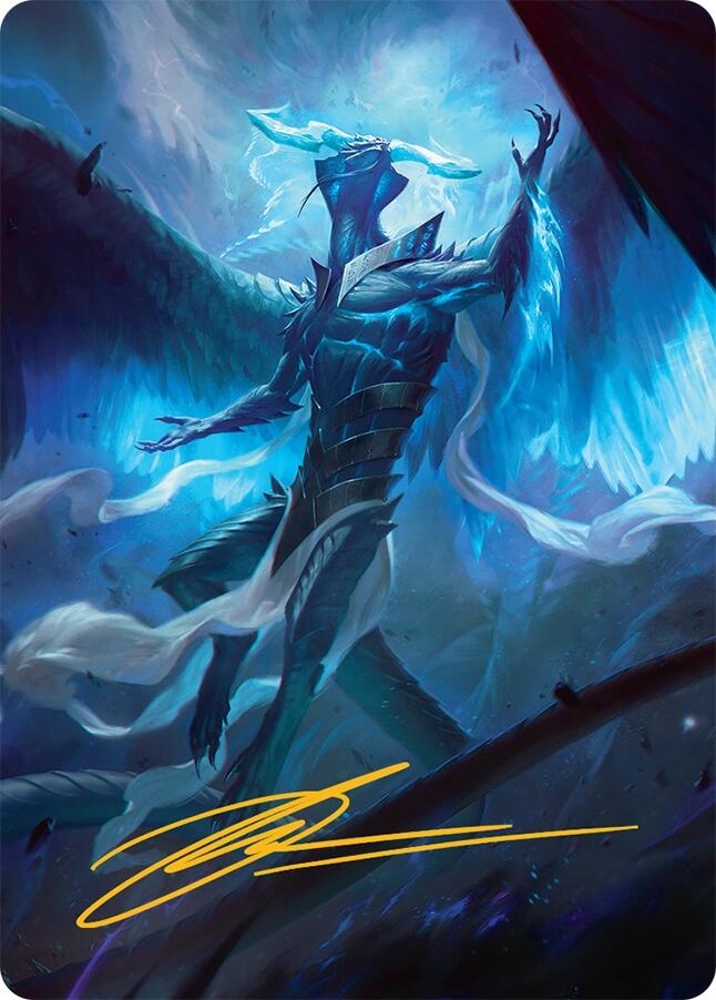 Ugin, Eye of the Storms Art Card (1/54) (Gold-Stamped Signature) [Tarkir: Dragonstorm Art Series] | Boutique FDB TCG