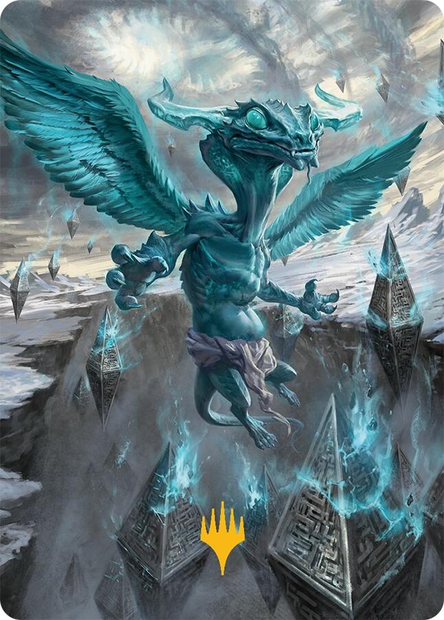 Ugin, Eye of the Storms Art Card (47/54) (Gold-Stamped Signature) [Tarkir: Dragonstorm Art Series] | Boutique FDB TCG