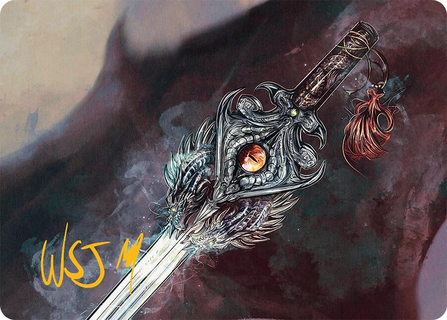 Dragonfire Blade Art Card (40/54) (Gold-Stamped Signature) [Tarkir: Dragonstorm Art Series] | Boutique FDB TCG
