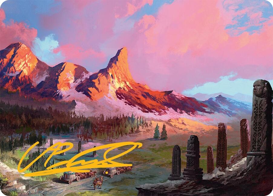 Rugged Highlands Art Card (29/54) (Gold-Stamped Signature) [Tarkir: Dragonstorm Art Series] | Boutique FDB TCG