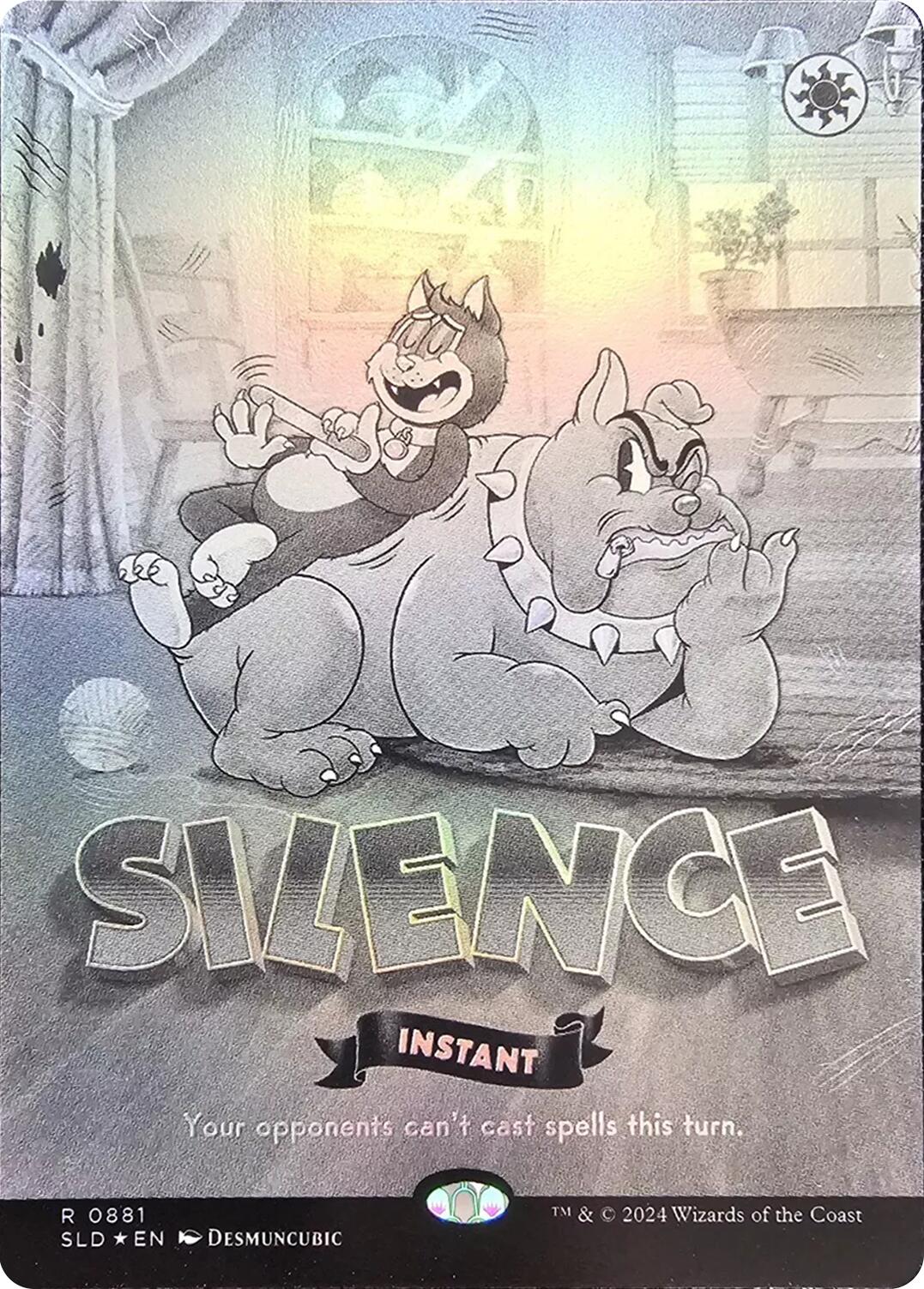 Silence (0881) (Black & White Foil) [Secret Lair Drop Series] | Boutique FDB TCG