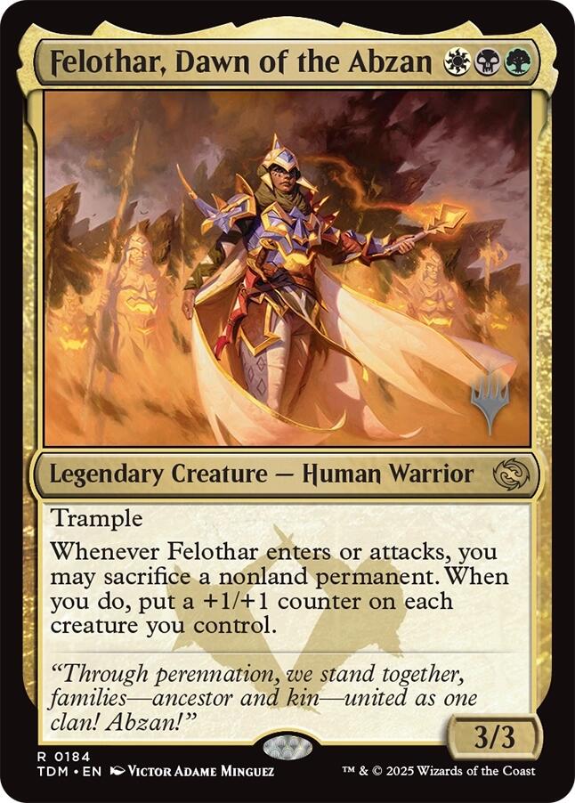 Felothar, Dawn of the Abzan [Tarkir: Dragonstorm Promos] | Boutique FDB TCG