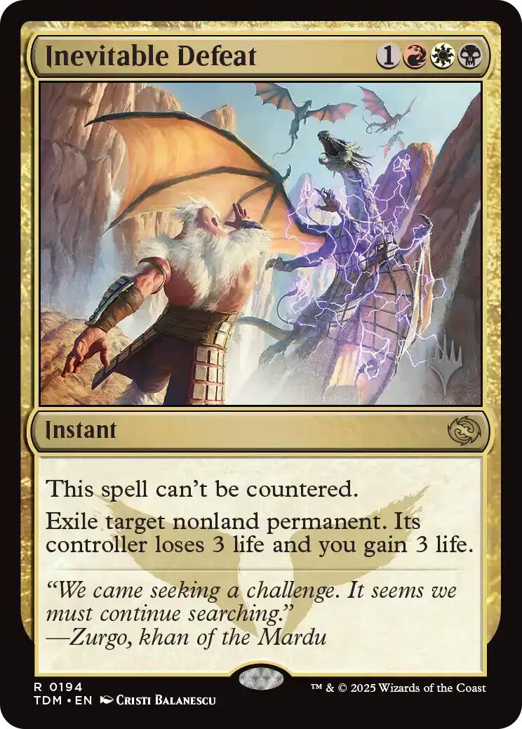 Inevitable Defeat [Tarkir: Dragonstorm Promos] | Boutique FDB TCG