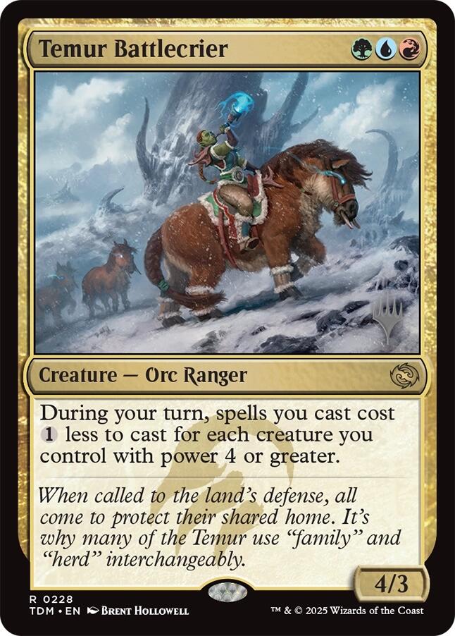 Temur Battlecrier [Tarkir: Dragonstorm Promos] | Boutique FDB TCG