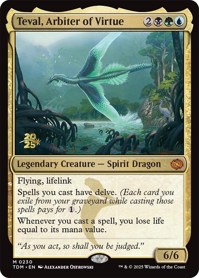 Teval, Arbiter of Virtue [Tarkir: Dragonstorm Prerelease Promos] | Boutique FDB TCG