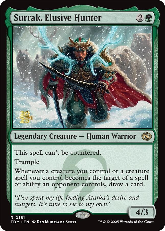 Surrak, Elusive Hunter [Tarkir: Dragonstorm Prerelease Promos] | Boutique FDB TCG