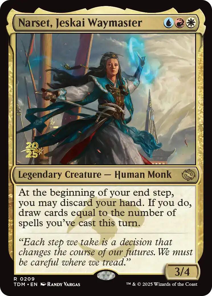 Narset, Jeskai Waymaster [Tarkir: Dragonstorm Prerelease Promos] | Boutique FDB TCG