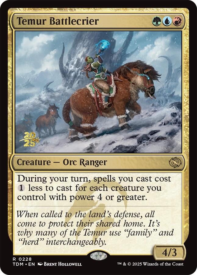 Temur Battlecrier [Tarkir: Dragonstorm Prerelease Promos] | Boutique FDB TCG