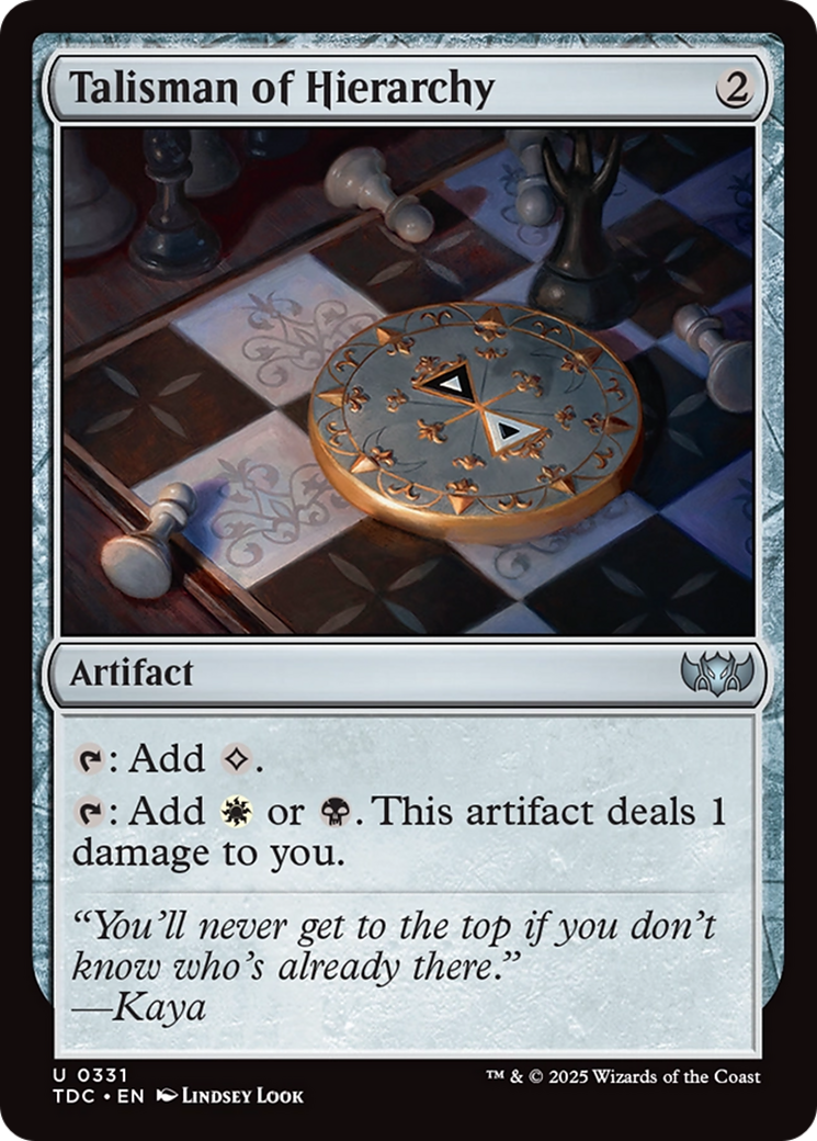 Talisman of Hierarchy [Tarkir: Dragonstorm Commander] | Boutique FDB TCG