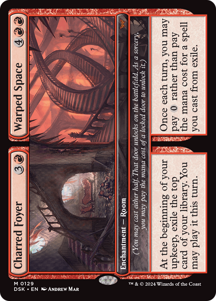 Charred Foyer // Warped Space [Duskmourn: House of Horror] | Boutique FDB TCG