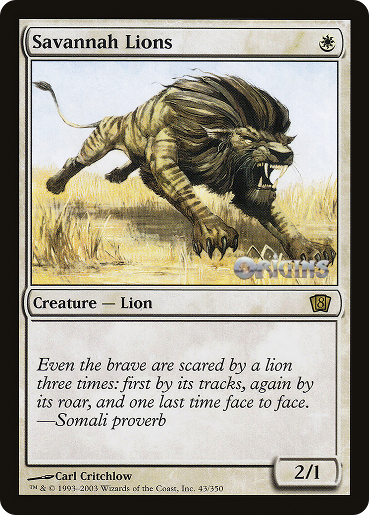 Savannah Lions (Origins 2003) [Oversize Cards] | Boutique FDB TCG