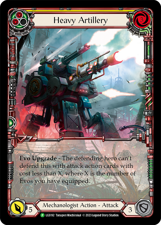 Heavy Artillery (Yellow) [LGS192] (Promo)  Rainbow Foil | Boutique FDB TCG
