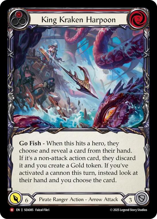 King Kraken Harpoon (Rainbow Foil) [SEA085] (High Seas)  Rainbow Foil | Boutique FDB TCG