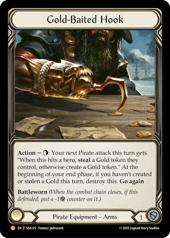 Gold-Baited Hook (Rainbow Foil) [SEA125] (High Seas)  Rainbow Foil | Boutique FDB TCG
