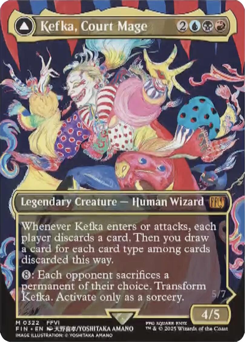 Kefka, Court Mage // Kefka, Ruler of Ruin (Borderless) (0322) [FINAL FANTASY] | Boutique FDB TCG