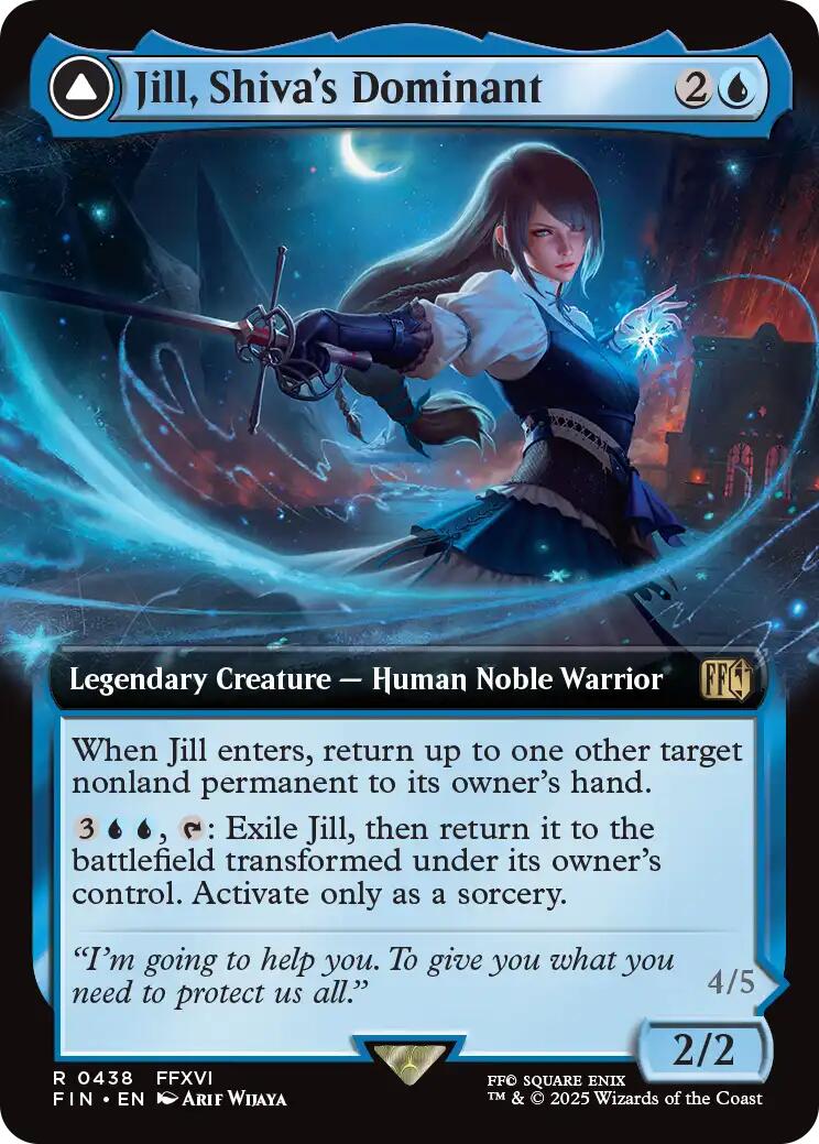 Jill, Shiva's Dominant // Shiva, Warden of Ice (Extended Art) [FINAL FANTASY] | Boutique FDB TCG