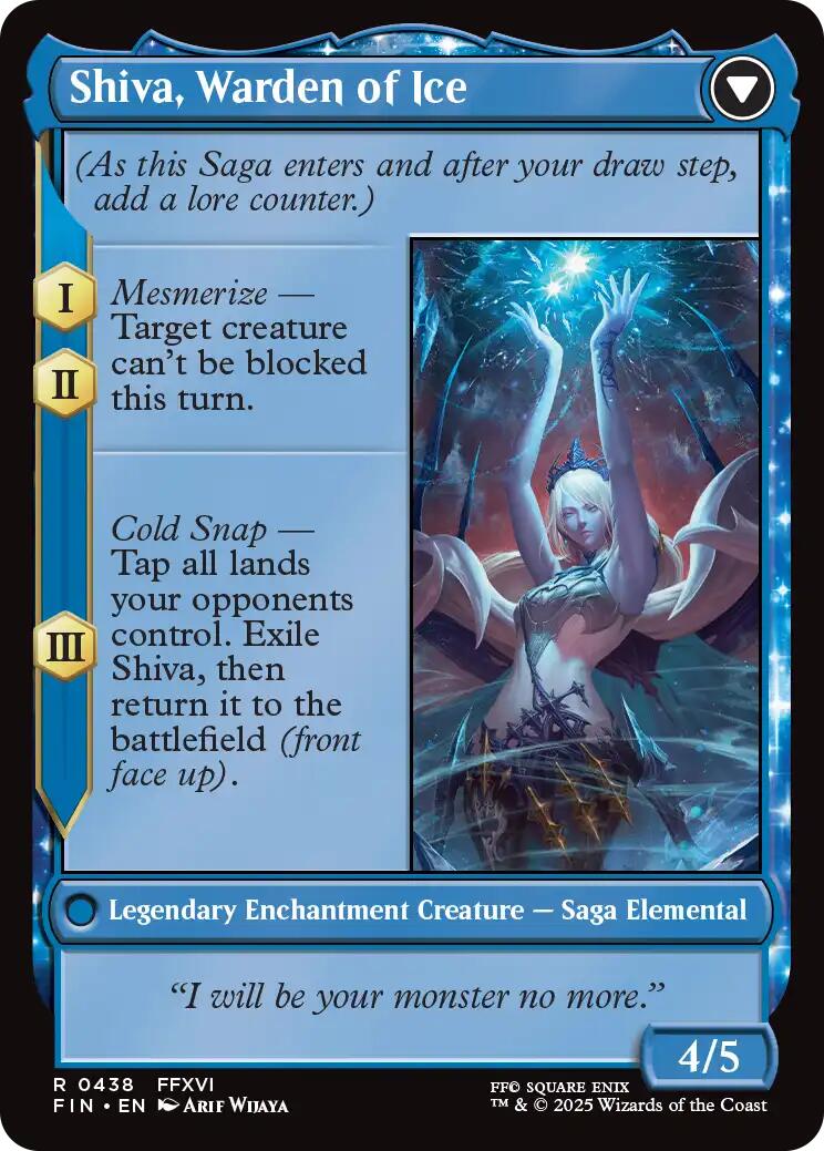 Jill, Shiva's Dominant // Shiva, Warden of Ice (Extended Art) [FINAL FANTASY] | Boutique FDB TCG