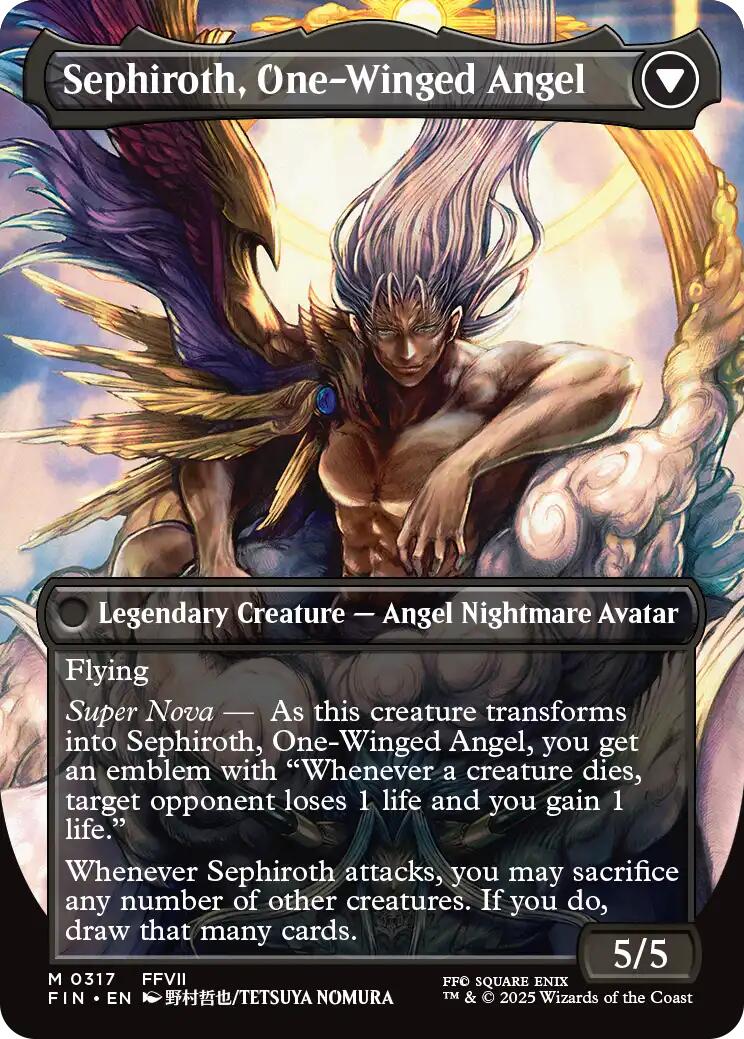 Sephiroth, Fabled SOLDIER // Sephiroth, One-Winged Angel (Borderless) (0317) [FINAL FANTASY] | Boutique FDB TCG