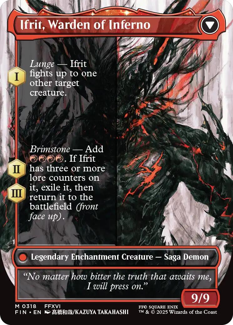Clive, Ifrit's Dominant // Ifrit, Warden of Inferno (Borderless) (0318) [FINAL FANTASY] | Boutique FDB TCG