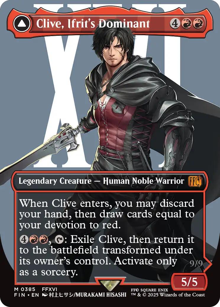 Clive, Ifrit's Dominant // Ifrit, Warden of Inferno (Borderless) (0385) [FINAL FANTASY] | Boutique FDB TCG